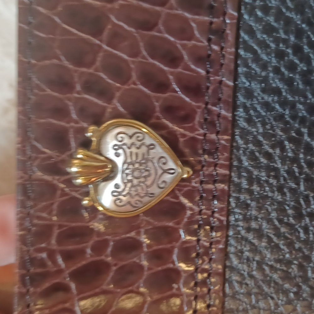 Brighton Black/Brown Crossbody Purse - Picture 4 of 10